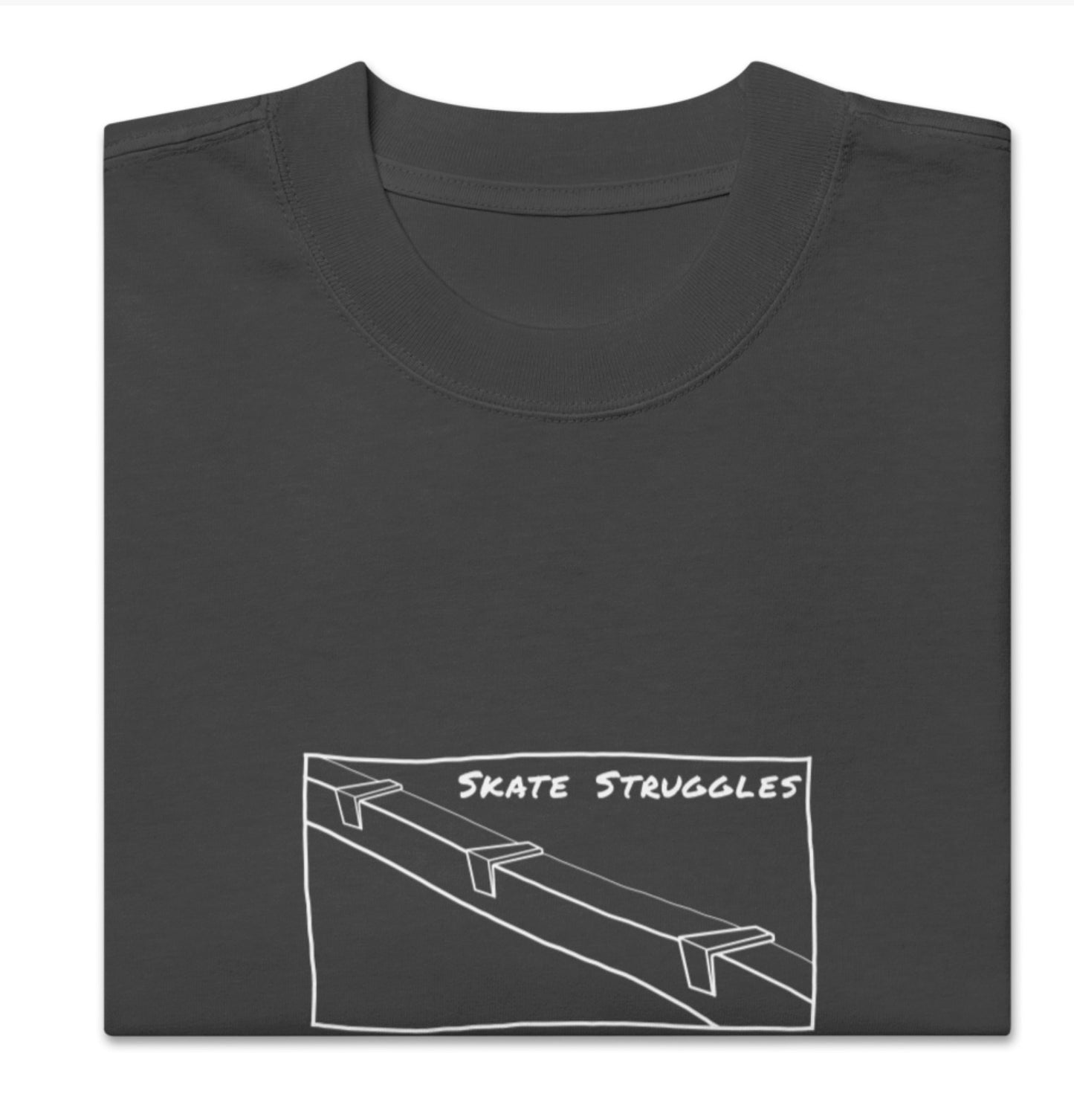 Skater Struggles Oversized faded t-shirt-StruggleBear